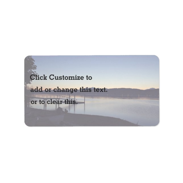 Am See nachts Adressaufkleber (Vorne)