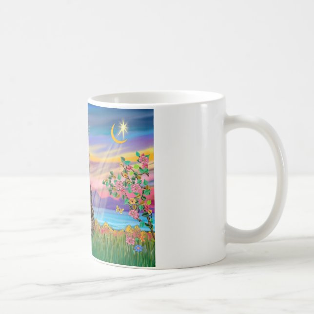 Am. SH Tabby Tiger Cat - Guardian Angel (#2) Kaffeetasse (Rechts)