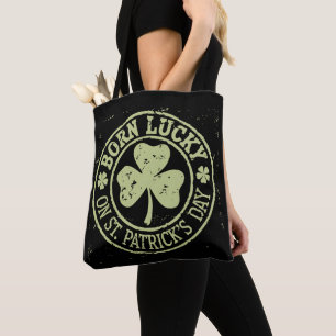 Am St. Patrick's Day Glück Geboren Irischer Geburt Tasche