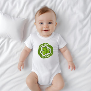 Am St. Patrick's Day Glück gehabt Baby Strampler
