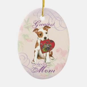 Am Staff Heart Mama Keramik Ornament