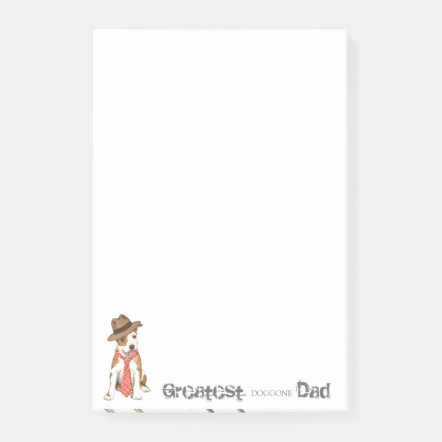 Am Staff Vater Post-it Klebezettel (Vorderseite)