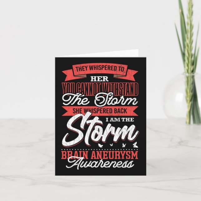 Am Storm Brain Aneurysm-Awareness-Grap Karte (Vorderseite)