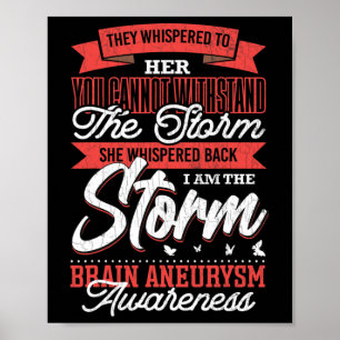 Am Storm Brain Aneurysm-Awareness-Grap Poster