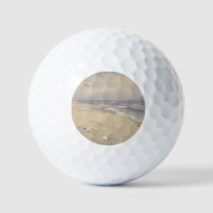 Am Strand (1879) - Vintage Küstenkunst Golfball