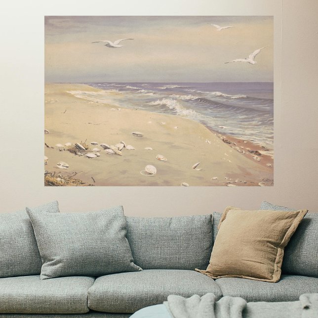 Am Strand (1879) - Vintage Küstenkunst Poster (Von Creator hochgeladen)