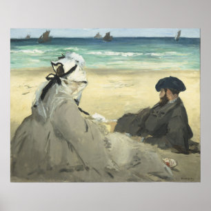 Am Strand Edouard Manet Poster