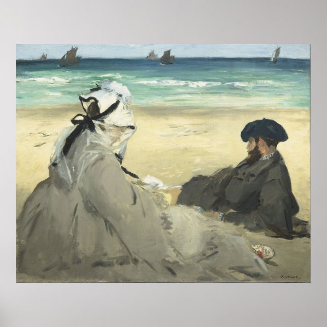 Am Strand Edouard Manet Poster (Vorne)
