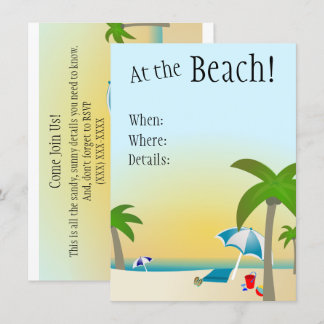 Am Strand!Einladung Einladung