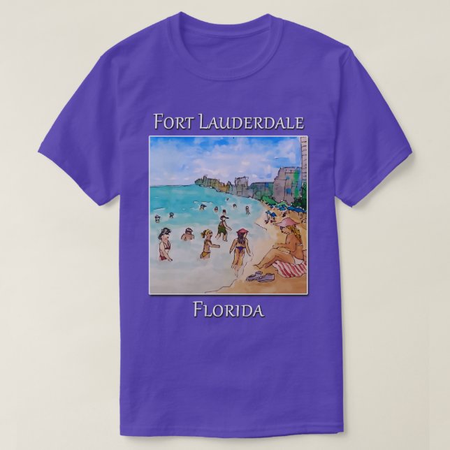 Am Strand Fort Lauderdale Florida TShirt (Design vorne)