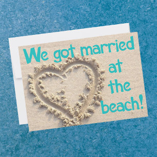Am Strand geheiratet Hochzeitsfeier Einladung