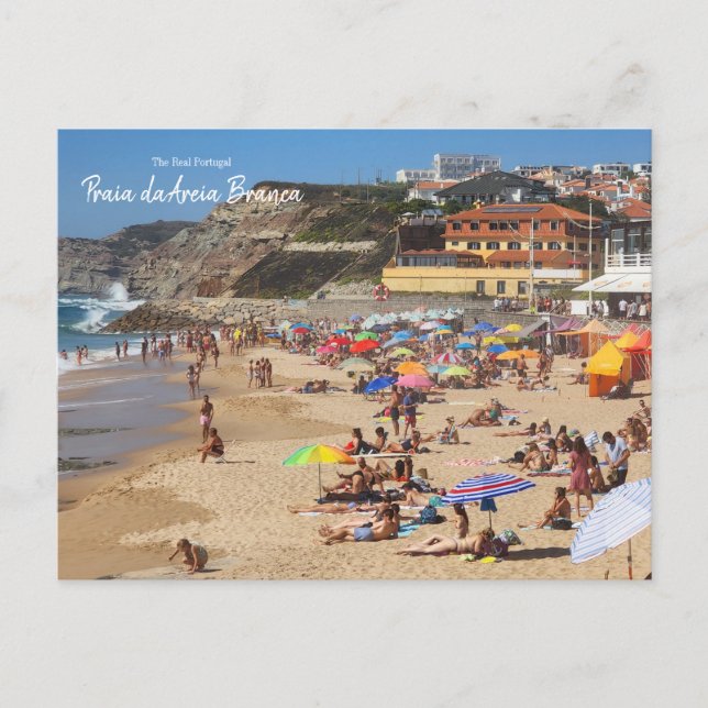 Am Strand hängen - Portugal Postkarte (Vorderseite)