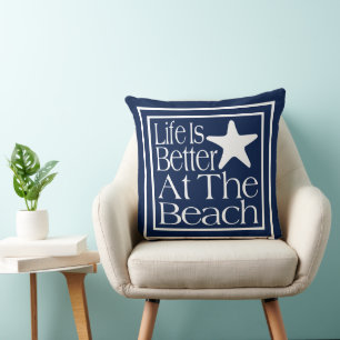 Am Strand ist das Leben besser Kissen