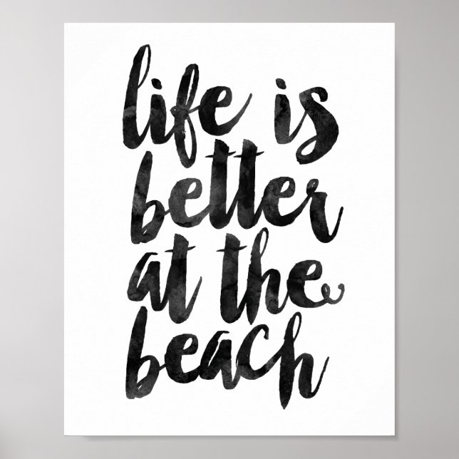 Am Strand ist das Leben besser Poster (Vorne)