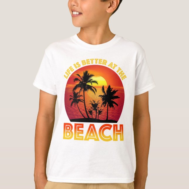 Am Strand ist das Leben besser T-Shirt (Vorderseite)