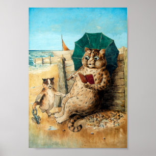Am Strand, Louis Wain Poster