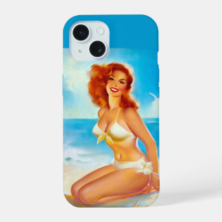Am Strand Pin-up iPhone 15 Hülle