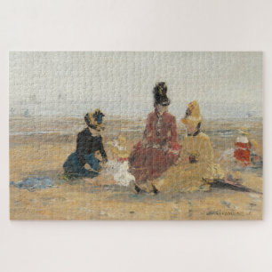 Am Strand Trouville 1887 von Eugene Boudin 