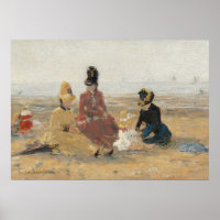 Am Strand Trouville 1887 von Eugene Boudin