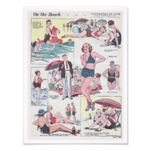 Am Strand - Vintage - 1935 Fotodruck