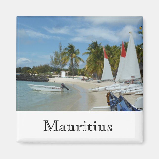 Am Strand von Mauritius Magnet (Vorne)