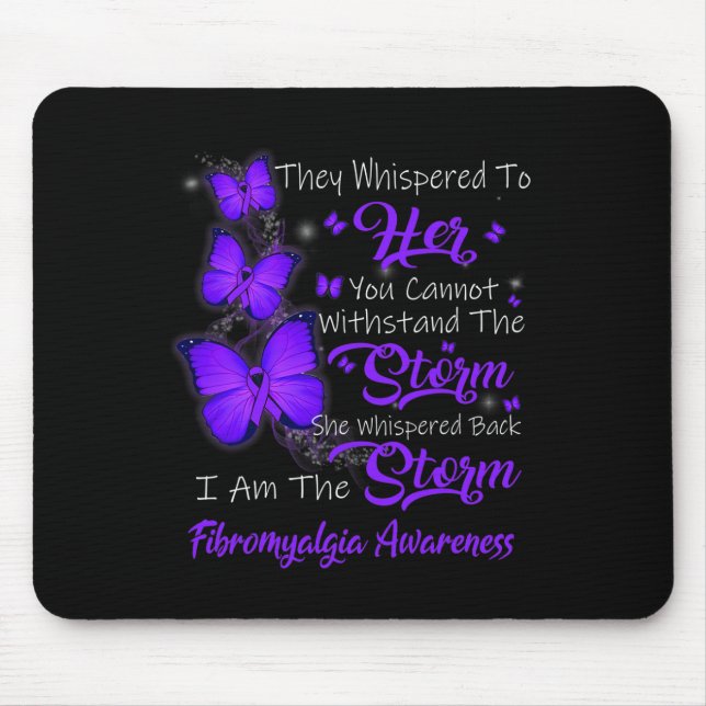 Am Sturm Fibromyalgie Bewusstsein Mousepad (Vorne)