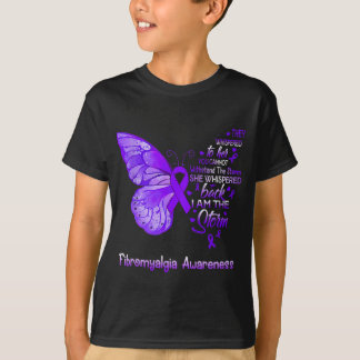 Am Sturm Fibromyalgie Bewusstseinsschmetterling 1 T-Shirt
