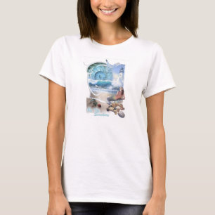 am T - Shirt der Frau am Meer
