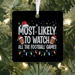 Am Wahrscheinlichsten Alle Fußballspiele Weihnacht Ornament Aus Metall