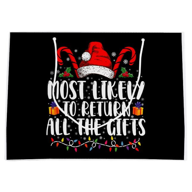 Am wahrscheinlichsten, alle Geschenke Weihnachten  Große Geschenktüte (Vorderseite)