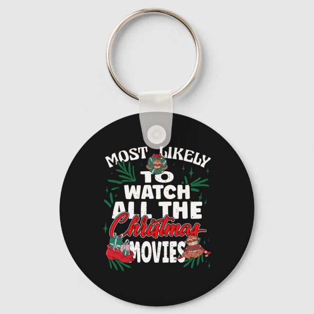 Am wahrscheinlichsten, alle Weihnachtsfilme Fami z Schlüsselanhänger (Vorderseite)