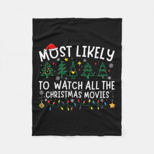 Am wahrscheinlichsten, alle Weihnachtsfilme Match Fleecedecke