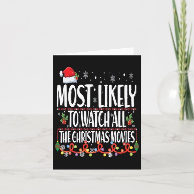 Am wahrscheinlichsten, alle Weihnachtsfilme Match  Karte (Vorderseite)