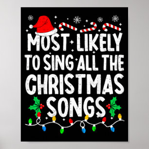 Am Wahrscheinlichsten Alle Weihnachtslieder Sänger Poster