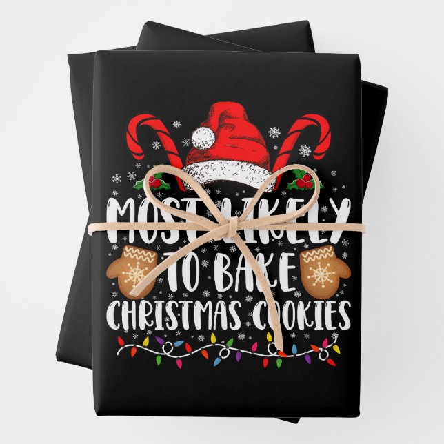 Am wahrscheinlichsten backen Weihnachts-Cookie Xma Geschenkpapier Set (Beispiel)