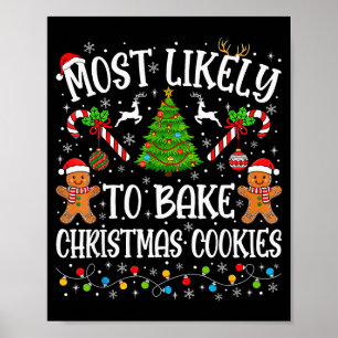 Am wahrscheinlichsten backt Weihnachtsplätzchen Fa Poster