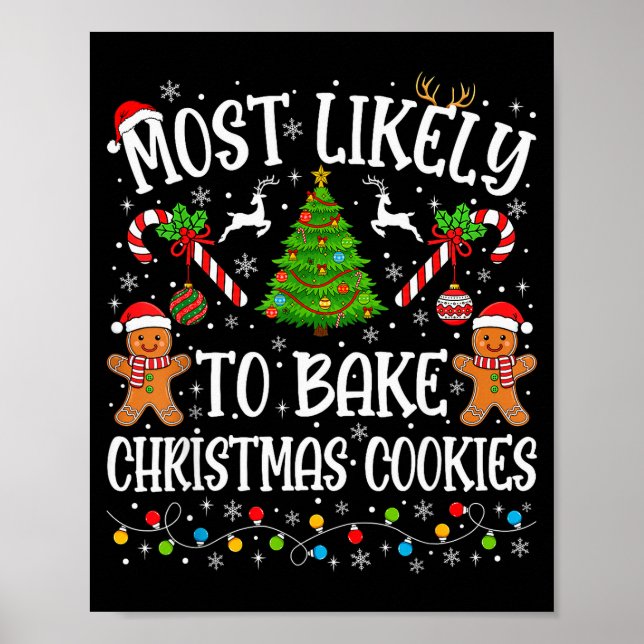 Am wahrscheinlichsten backt Weihnachtsplätzchen Fa Poster (Vorne)