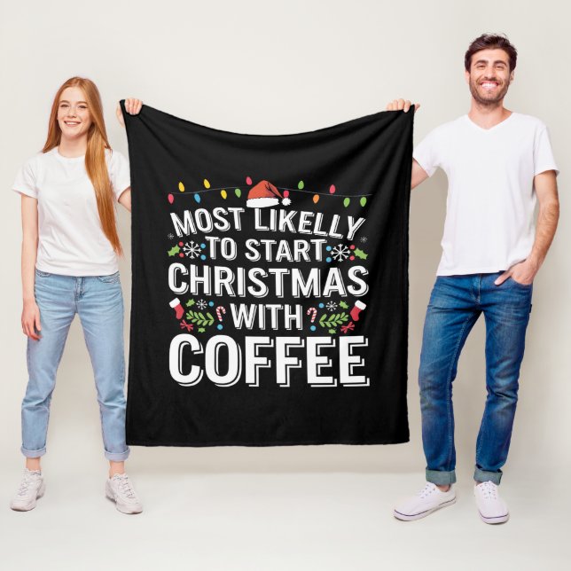 Am wahrscheinlichsten beginnen Weihnachten mit der Fleecedecke (Beispiel)
