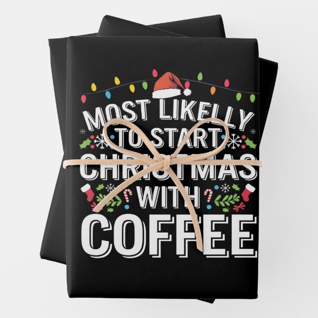 Am wahrscheinlichsten beginnen Weihnachten mit der Geschenkpapier Set (Beispiel)