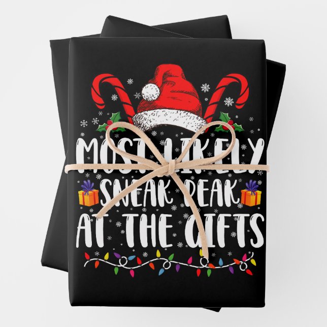 Am wahrscheinlichsten bei den Geschenken Weihnacht Geschenkpapier Set (Beispiel)