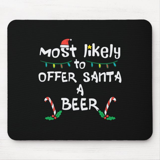 Am wahrscheinlichsten bieten Weihnachten Weihnacht Mousepad (Vorne)