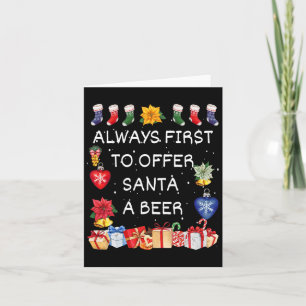 Am wahrscheinlichsten bietet Santa A Bier Funny We Karte