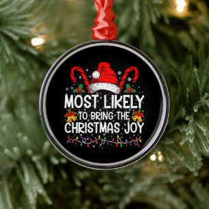Am wahrscheinlichsten bringt die Weihnachtsfreude Ornament Aus Metall