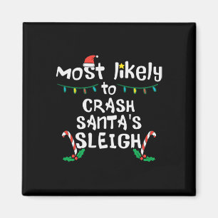 Am wahrscheinlichsten Crash Santas Sleigh Weihnach Magnet