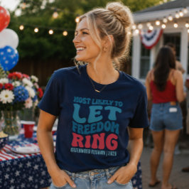 Am wahrscheinlichsten, dass der Freiheitsring nach T-Shirt