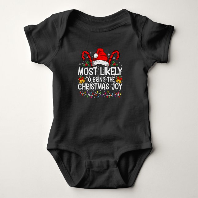 Am wahrscheinlichsten, dass die Weihnachtsfreude p Baby Strampler (Vorderseite)