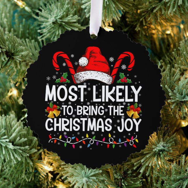 Am wahrscheinlichsten, dass die Weihnachtsfreude p Ornament Karte (Insitu (Baum))