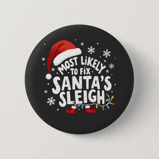Am wahrscheinlichsten, dass Weihnachten Weihnachts Button (Vorderseite)
