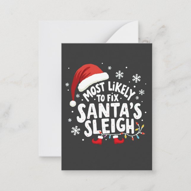 Am wahrscheinlichsten, dass Weihnachten Weihnachts Mitteilungskarte (Vorderseite)