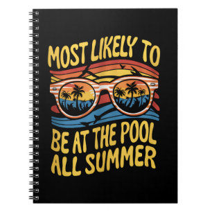 Am wahrscheinlichsten den ganzen Sommer am Pool Gr Notizblock